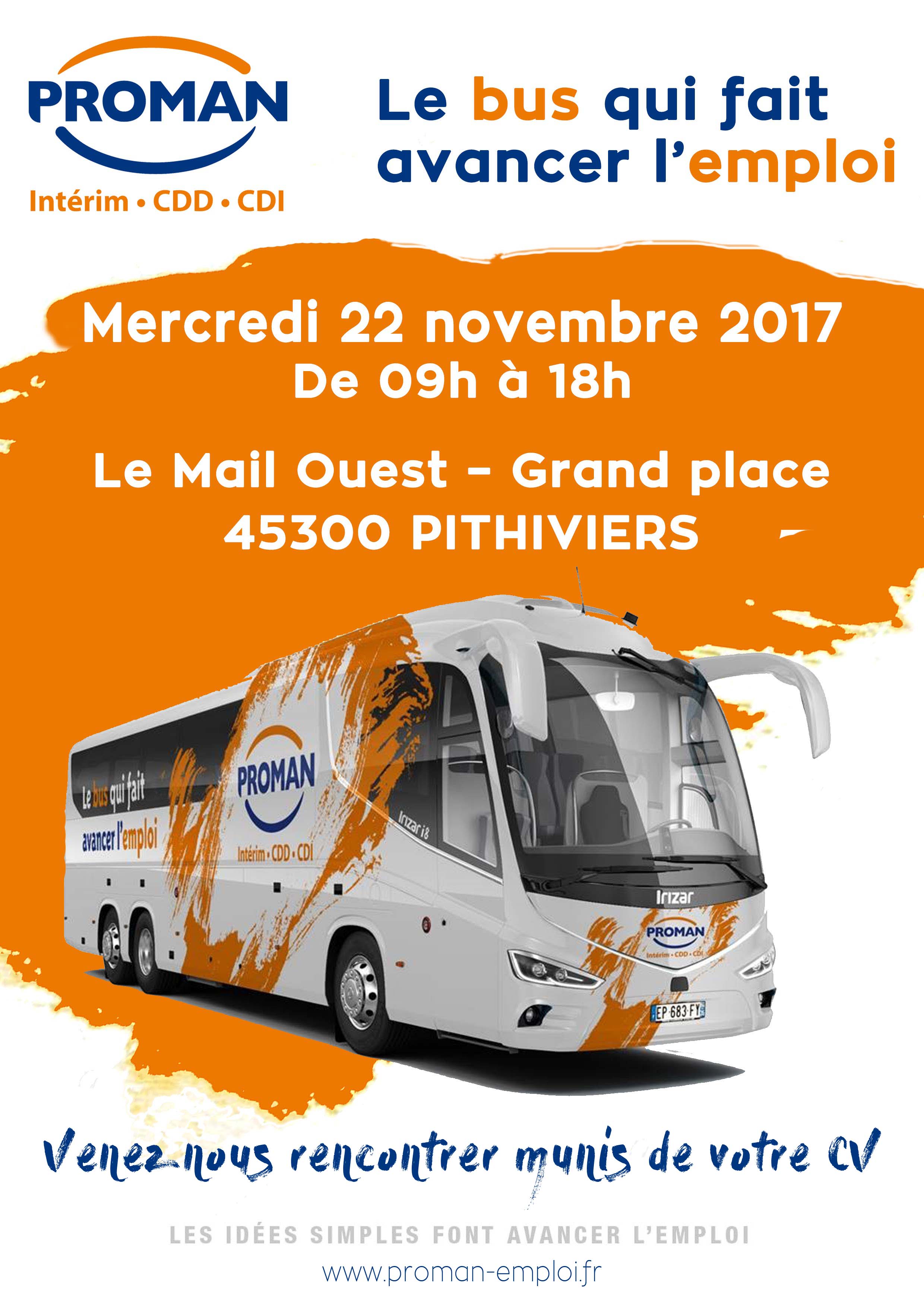 Proman Le Bus de l'Emploi Pithiviers